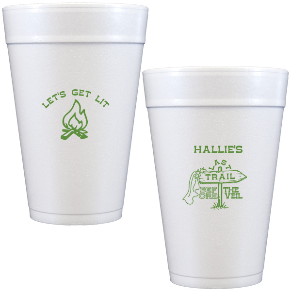 Camp Bachelorette Last Trail Cup 32-oz. Styrofoam Cup (Ink) 
