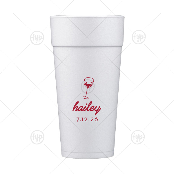 Minimal Bridal Shower Cup 24-oz. Styrofoam Cup (Ink) 