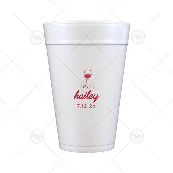 Minimal Bridal Shower Cup 32-oz. Styrofoam Cup (Ink) 