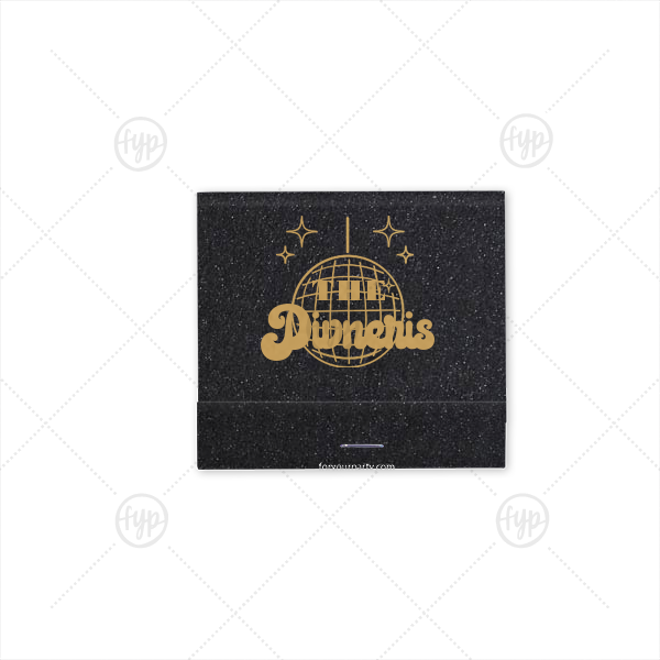 Disco Ball Family Name Matches 30-Strike Matchbook (Foil)