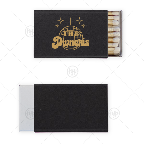 Disco Ball Family Name Matches Classic Matchbox (Foil)