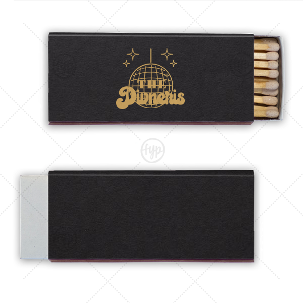 Disco Ball Family Name Matches Candle Matchbox (Foil)