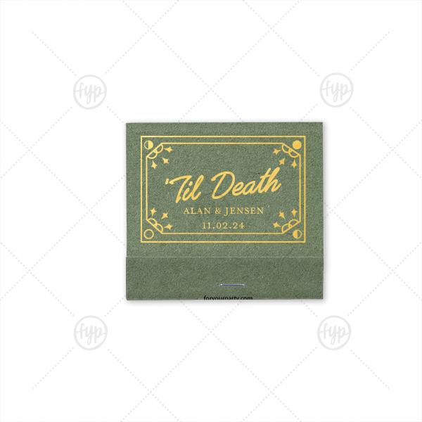 Til Death Framed Matchbook 30-Strike Matchbook (Foil)