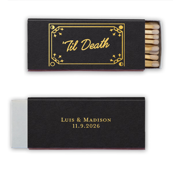 Til Death Framed Matchbox Candle Matchbox (Foil)