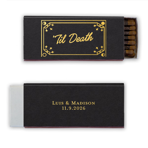 Til Death Framed Matchbox Cigar Matchbox (Foil)