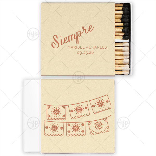 Siempre Matchbox Two-Chamber Matchbox (Foil)