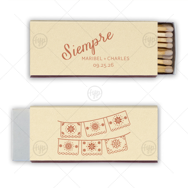 Siempre Matchbox Candle Matchbox (Foil)