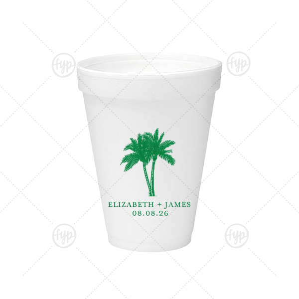 Romantic Beach Vibes Cup 12-oz. Styrofoam Cup (Ink) 