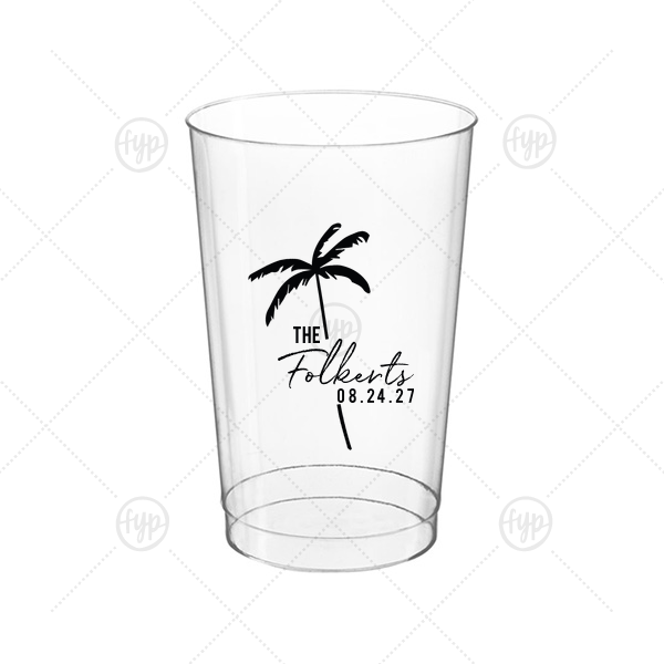 Palm Tree Family Name Cup 12-oz. Hard Plastic Cup (Ink)