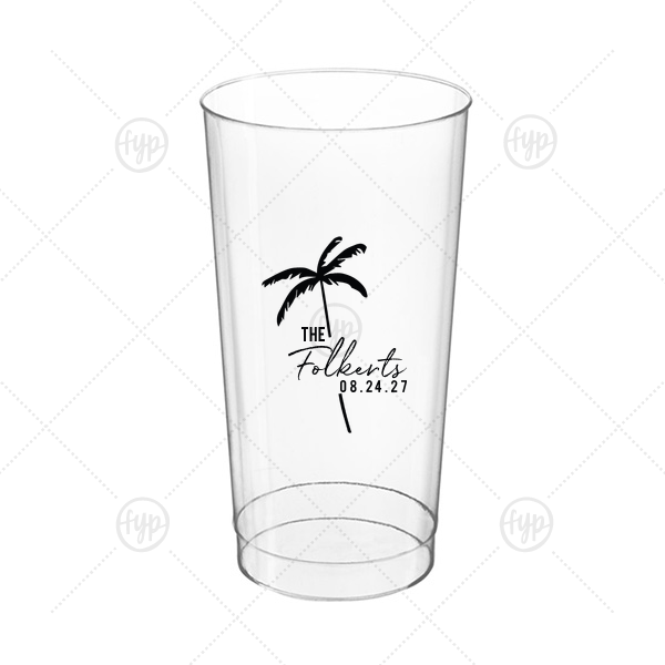 Palm Tree Family Name Cup 16-oz. Hard Plastic Cup (Ink)