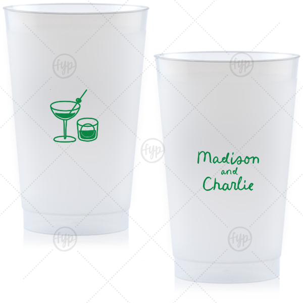 Cocktail Hour Couples Cup 24-oz. Frosted Cup (Ink)