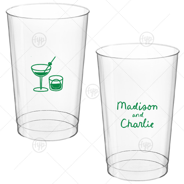 Cocktail Hour Couples Cup 14-oz. Hard Plastic Cup (Ink)