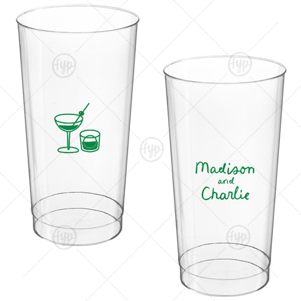 Cocktail Hour Couples Cup 16-oz. Hard Plastic Cup (Ink)