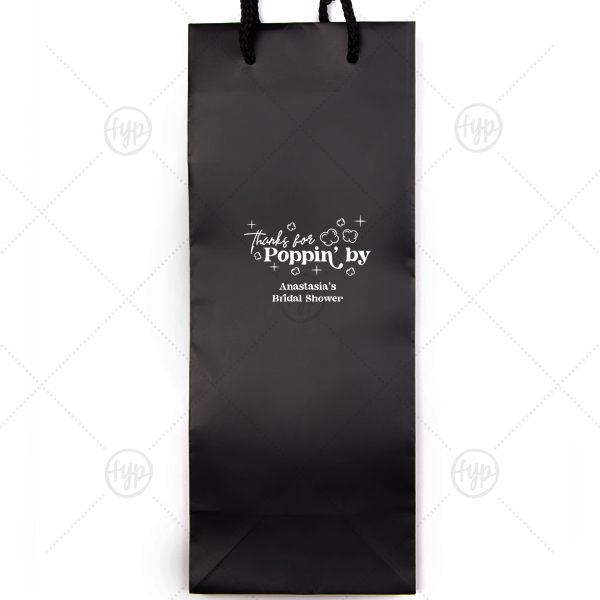 Thanks For Poppin' By Bag Classic Wine Bag (Foil)