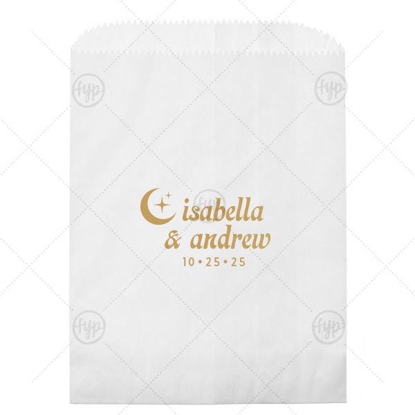 Moon & Stars Couples Bag Cookie Bag (Foil)