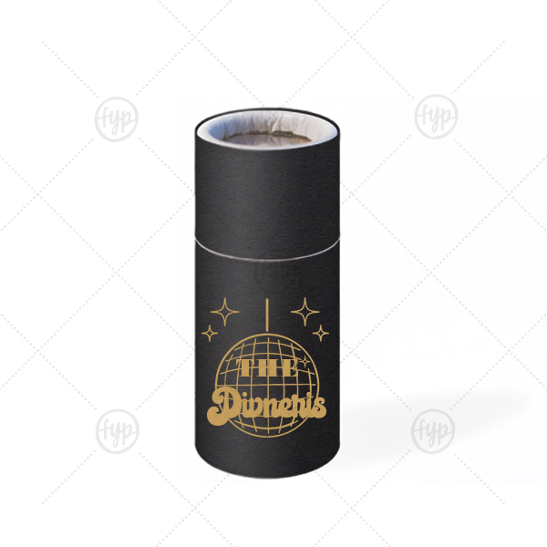 Disco Ball Family Name Matches Barrel Matchbox (Foil)