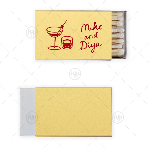Cocktail Hour Couples Matchbox Classic Matchbox (Foil)