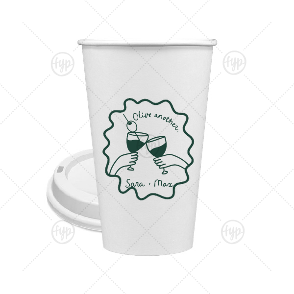 Olive Another Cheers Cup 16-oz. Single Wall Paper Hot Cup (Ink)