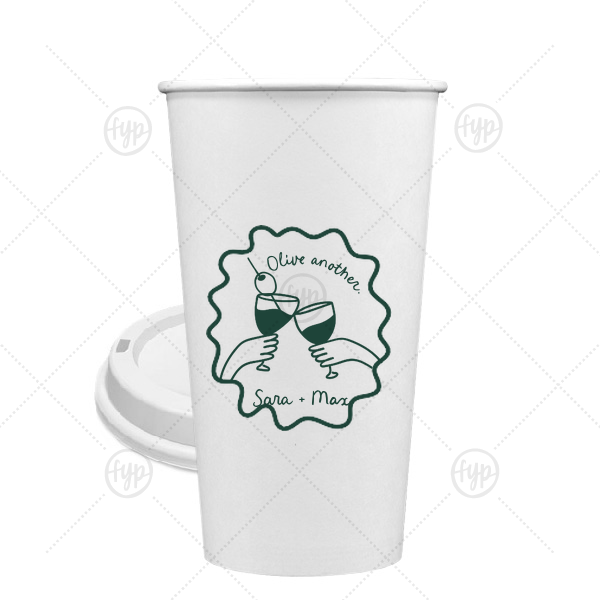 Olive Another Cheers Cup 20-oz. Single Wall Paper Hot Cup (Ink)