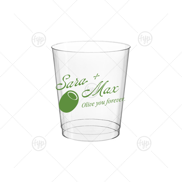 Olive You Forever Cup 8-oz. Hard Plastic Cup (Ink)
