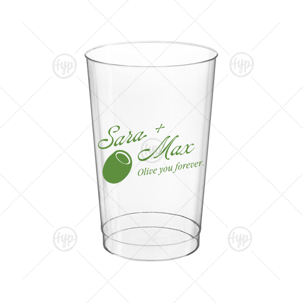 Olive You Forever Cup 12-oz. Hard Plastic Cup (Ink)