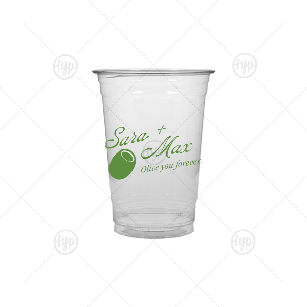 Olive You Forever Cup 10-oz. Soft Plastic Cup (Ink)