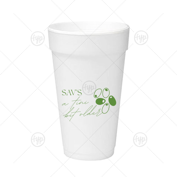 A Tini Bit Older Birthday Cup 20-oz. Styrofoam Cup (Ink) 