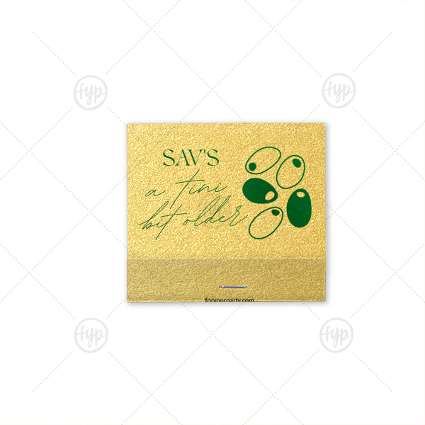 A Tini Bit Older Birthday Matchbook 30-Strike Matchbook (Foil)