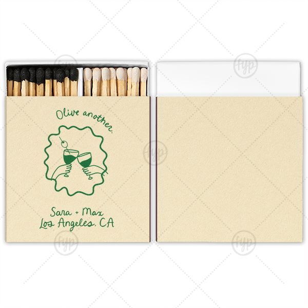 Olive Another Cheers Matchbox Two-Chamber Matchbox (Foil)