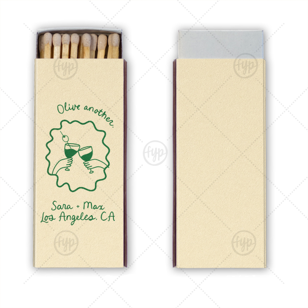 Olive Another Cheers Matchbox Candle Matchbox (Foil)