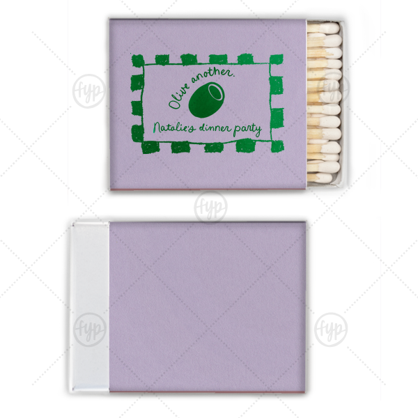 Olive Another Birthday Matchbook Square Matchbox (Foil)