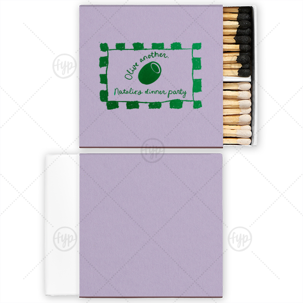 Olive Another Birthday Matchbook Two-Chamber Matchbox (Foil)