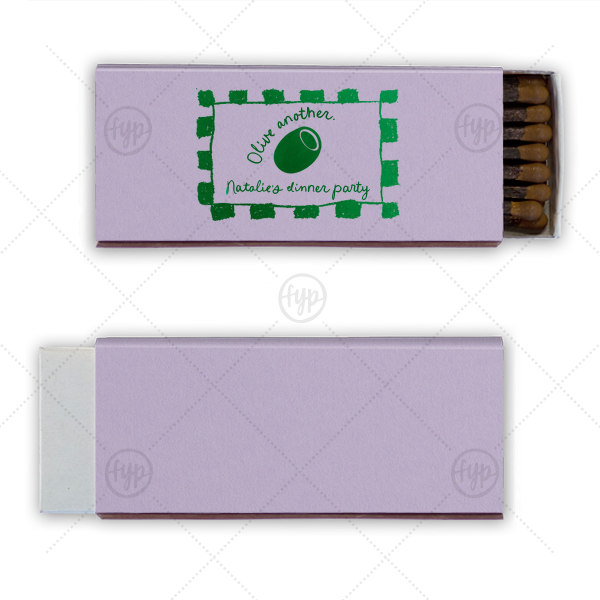 Olive Another Birthday Matchbook Cigar Matchbox (Foil)