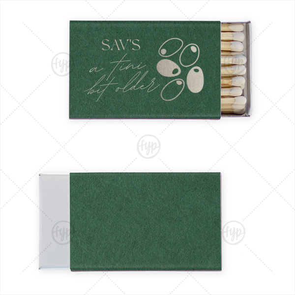 A Tini Bit Older Birthday Matchbook Classic Matchbox (Foil)
