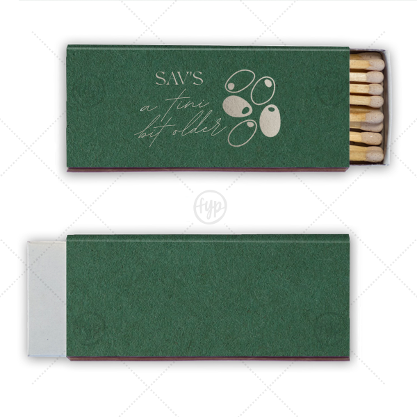 A Tini Bit Older Birthday Matchbook Candle Matchbox (Foil)