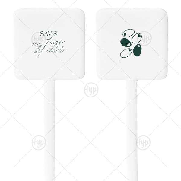 A Tini Bit Older Birthday Stir Stick Square Plastic Stir Stick (Foil)