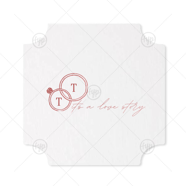 It's A Love Story Coaster Modern Coaster (Foil)