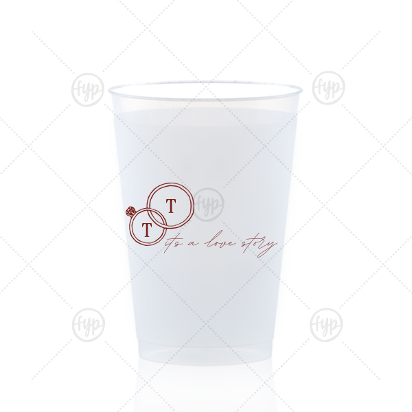 It's A Love Story Cup 12-oz. Frosted Cup (Ink)