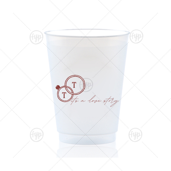 It's A Love Story Cup 16-oz. Frosted Cup (Ink)