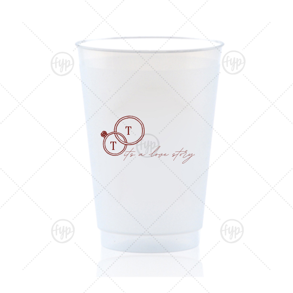 It's A Love Story Cup 20-oz. Frosted Cup (Ink)