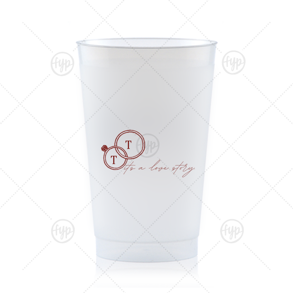 It's A Love Story Cup 24-oz. Frosted Cup (Ink)