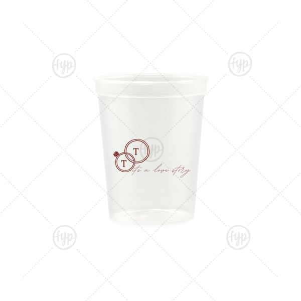 It's A Love Story Cup 12-oz. Stadium Cup (Ink)