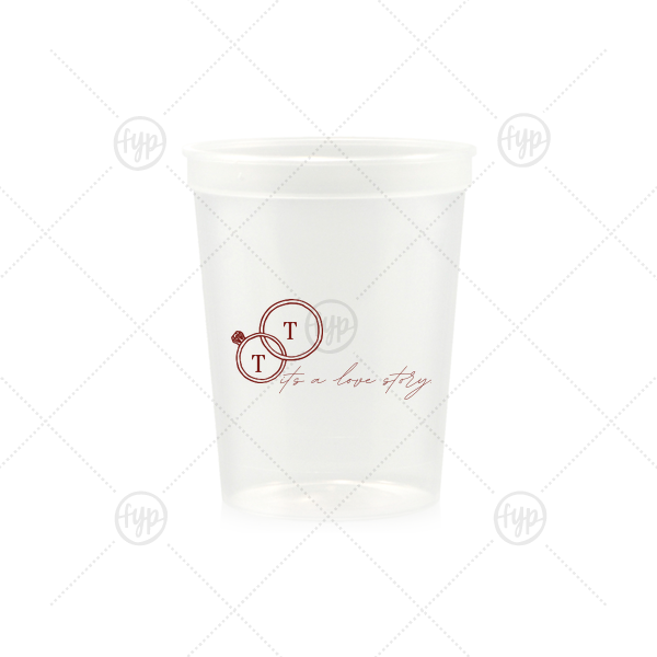 It's A Love Story Cup 16-oz. Stadium Cup (Ink)