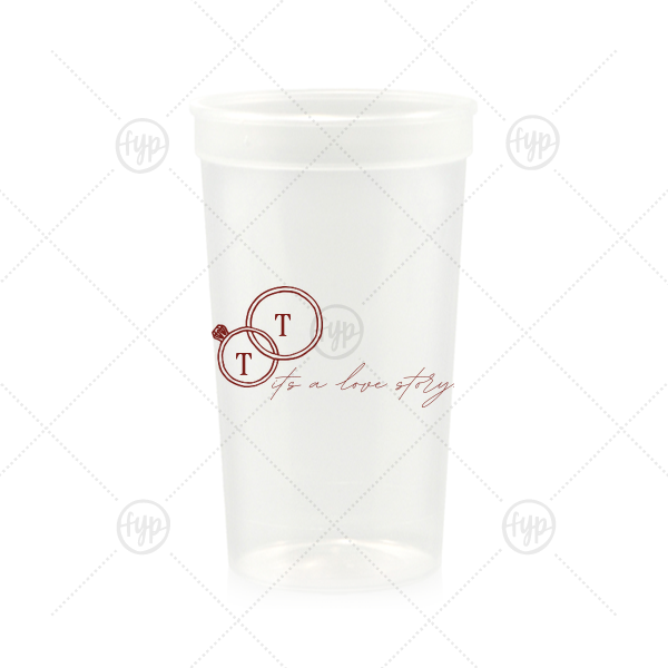 It's A Love Story Cup 22-oz. Stadium Cup (Ink)