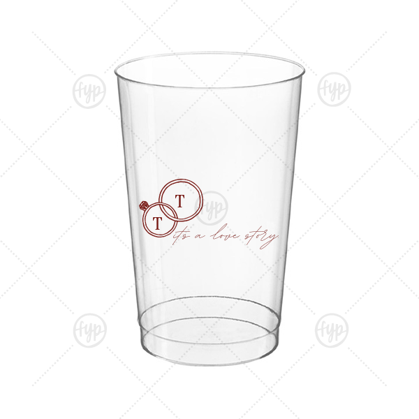 It's A Love Story Cup 14-oz. Hard Plastic Cup (Ink)