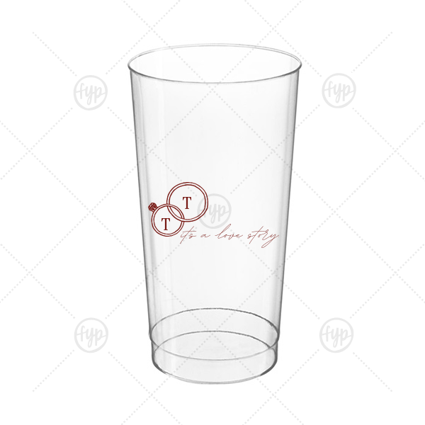 It's A Love Story Cup 16-oz. Hard Plastic Cup (Ink)
