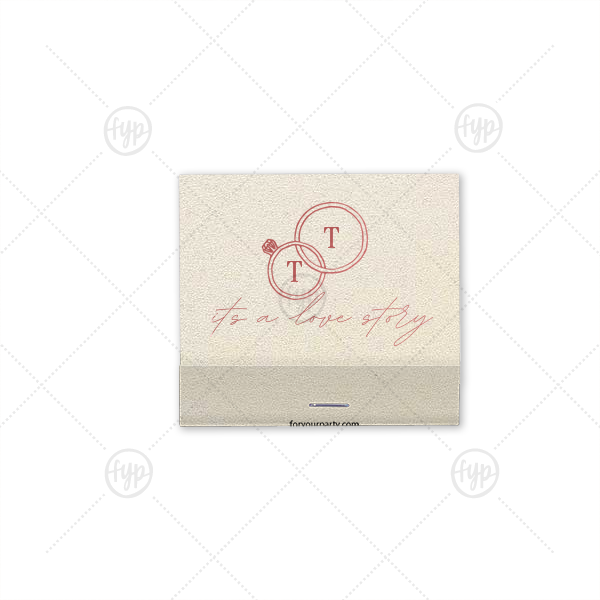 It's A Love Story Matchbook 30-Strike Matchbook (Foil)