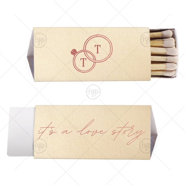It's A Love Story Matchbox Triangle Matchbox (Foil)
