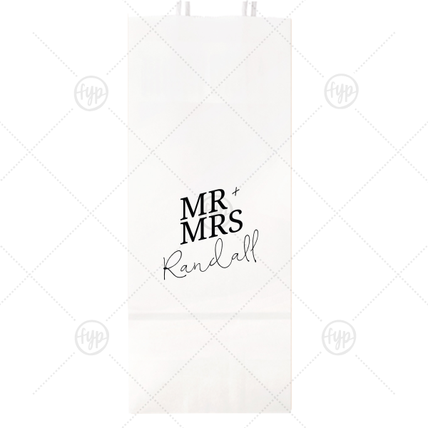 Bold Mr. + Mrs. Party Bag Wine Gift Bag (Foil)