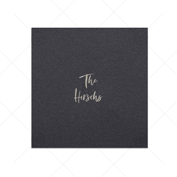 Minimalist Script Last Name Luncheon Napkin (Foil)